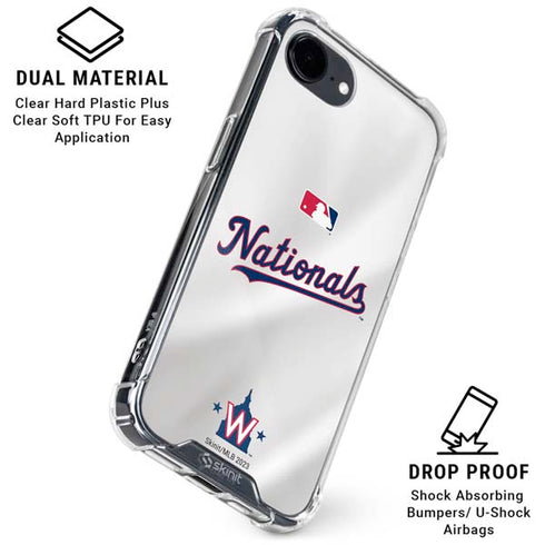 MLB Washington Nationals Home Jersey iPhone 16e Clear Case
